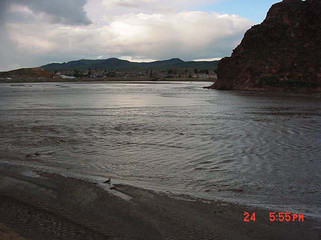 Upstream near the First St. Bridge 2/24/05.